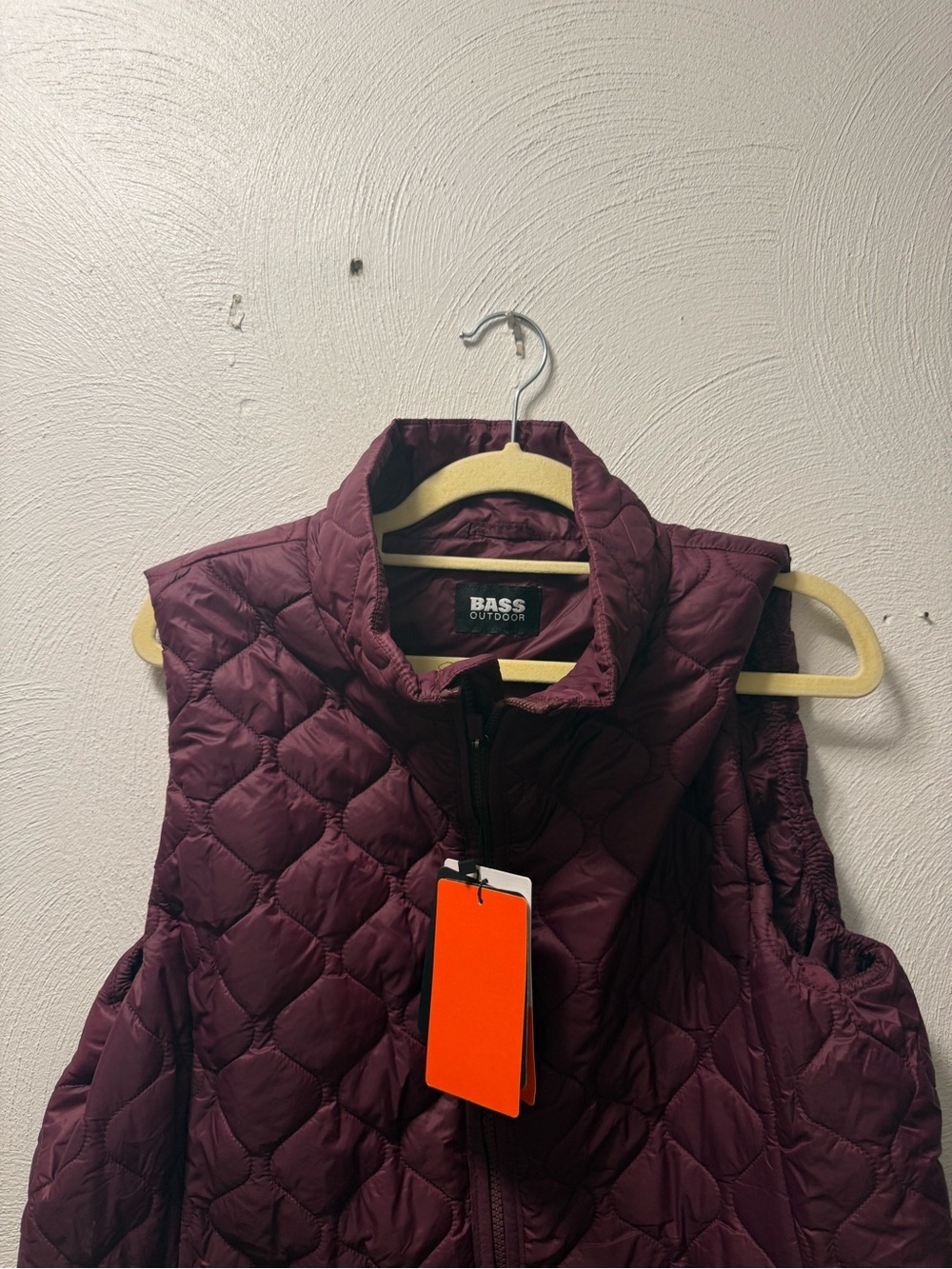 NWT Bass Outdoor Packable Quilted Puffer Vest Plum Fig Purple Large Lightweight - Picture 3 of 9